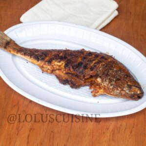 Whole Grilled Croaker Fish