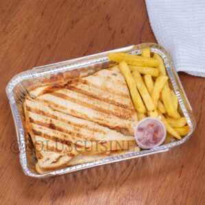 Club Sandwich with fries