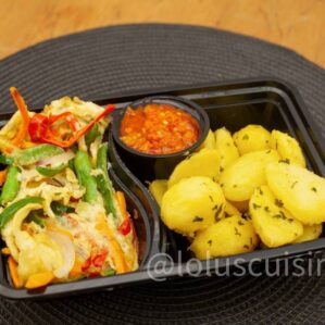Buttered Irish Potatoes And Omelette