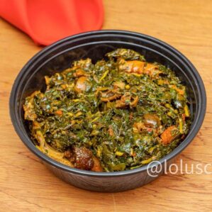 Swallows & Edikaikong Soup with Assorted Meat