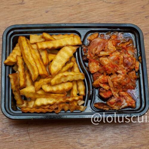 Smoked Chicken Sauce With Sweet Potato / Yam Fries